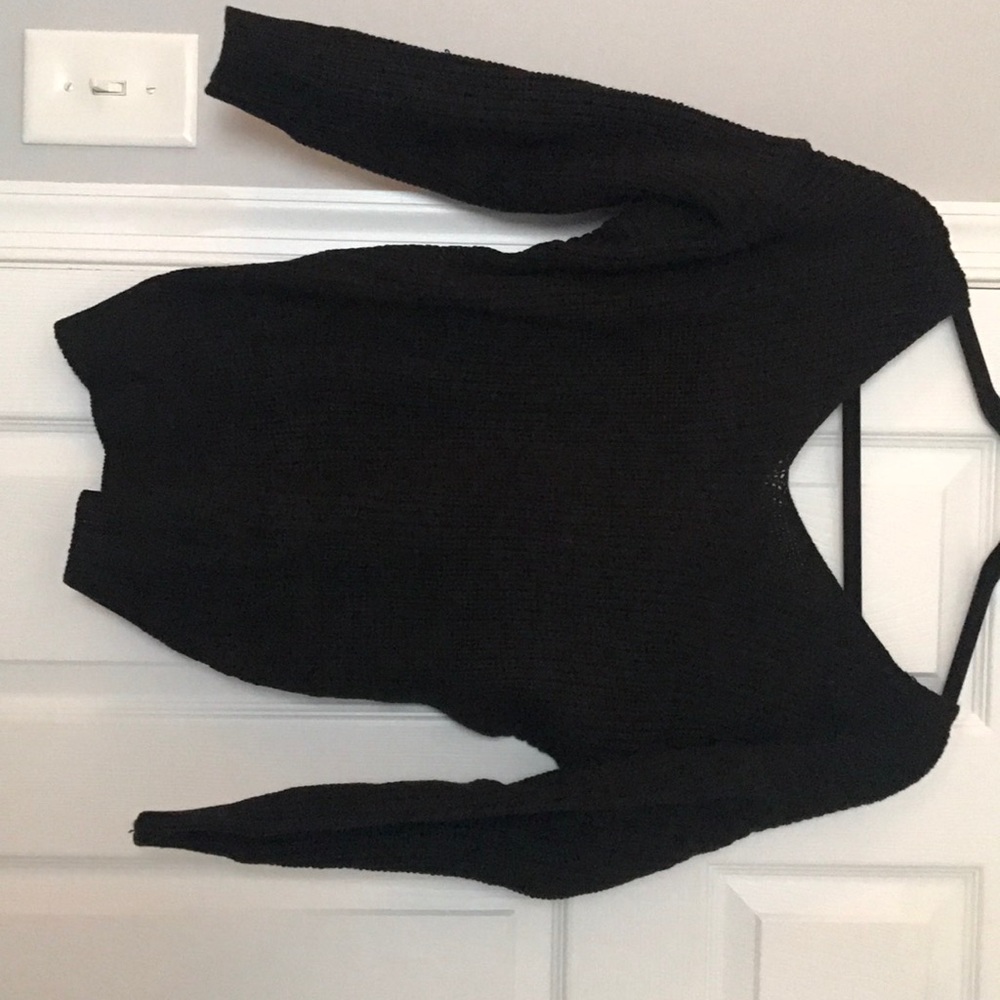 Black Cable Knit Sweater